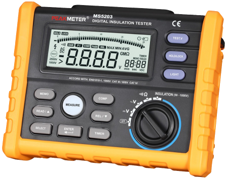 Измеритель сопротивления изоляции (мегаомметр) PeakMeter MS5203 купить по низкой цене | МАКСПРОФИТ