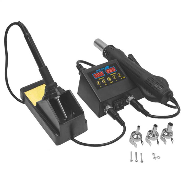 Профессиональная паяльная станция с феном МЕГЕОН 00380 купить по низкой цене | МАКСПРОФИТ