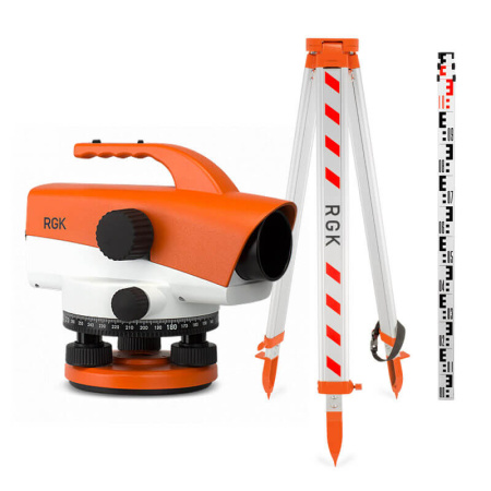 Комплект оптический нивелир RGK C-32 + штатив S6-N + рейка AMO S4 купить по низкой цене | МАКСПРОФИТ